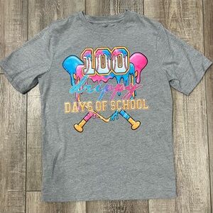 "100 Drippy Days Of School" Baseball Drip Tee Size Youth Large 10/12